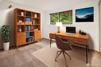 Downstairs 4th bedroom or home office - Virtual Staged