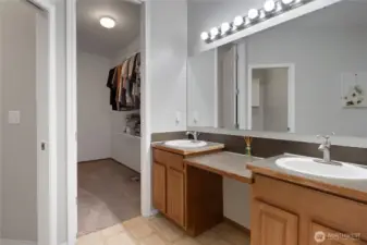 The primary suite features not one but two spacious walk-in closets, offering exceptional storage and organization. This thoughtfully designed layout adds both luxury and convenience to your daily routine.