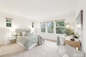 Main floor primary bedroom suite