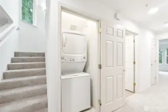 Laundry on main floor. Stairs to upper level.