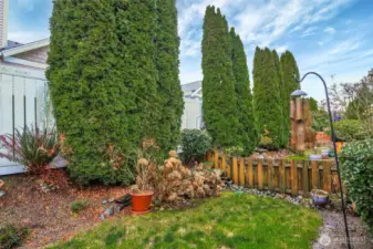 Feel free to have your own pots, that you maintain. The landscapers will take care of the rest.