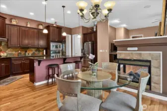 Take note of all the additional canned lighting, elaborate design wall colors, and whole house sound in the ceiling.