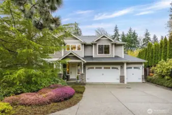 This spacious Northwest Craftsman offers the perfect blend of comfort, style, and Island living. Notice the roomy 3-car garage and plenty of driveway parking.