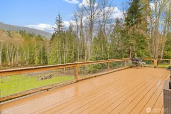 Large deck off kitchen/main living