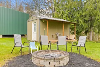Fire place a chicken coop/shed