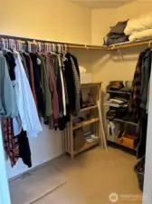Walk in closet in primary