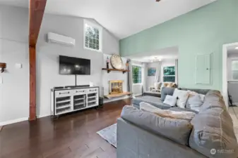 Living room with reading nook/sunroom