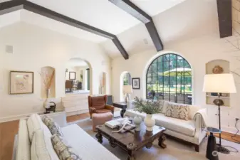 Large arched windows for plenty of natural sunlight