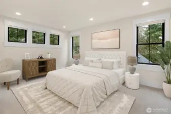 Upper Level Third Bedroom - Virtually Staged.