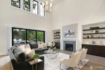 Double-height ceilings in the great room!