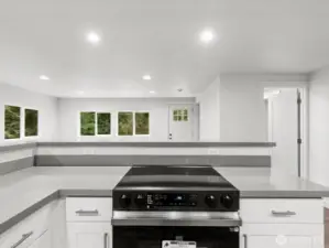 Feel connected while entertaining - Kitchen to Living Area