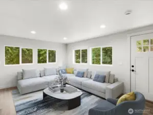 Virtually staged Living area
