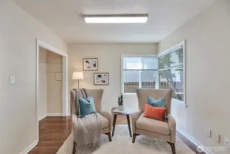 Sitting area for clients