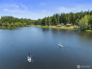 Paddle boarding, kayaking, floating?