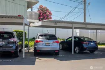 Reserved covered parking