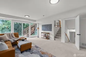 This room is far enough away for privacy, but close enough to not feel too far from the action.