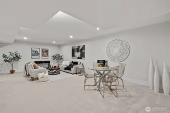 The lower level of the home includes a massive, light, bright bonus room.