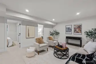 You'll also find a storage room and furnace and water heater on this level.