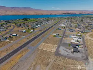 Arial view of lot along Air Strip.