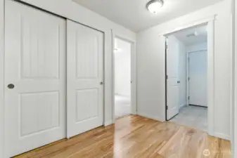 Lots of storage. There is another storage closet across from this one.