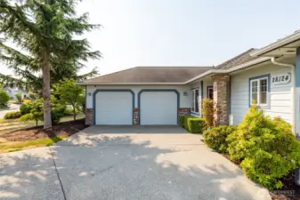 Spacious two car finished garage