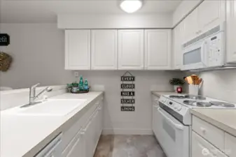 Spacious kitchen for the unit size