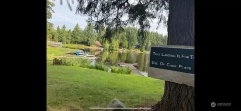 Deeded private dock & landing
