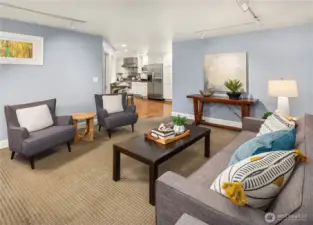 Family room off kitchen.