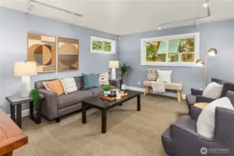 Family room off kitchen.
