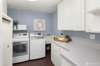 Main level laundry room.