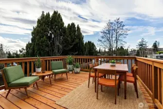 There is actually a nice view of the Olympics on a clear day! Digitally staged