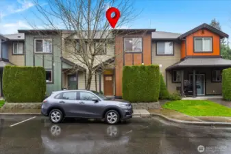 View from the west side of the townhouse.