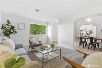 Large windows bring in tons of natural light.