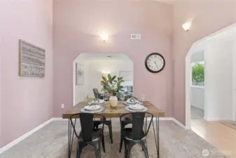 Very convenient location close to the kitchen for easy of entertaining.