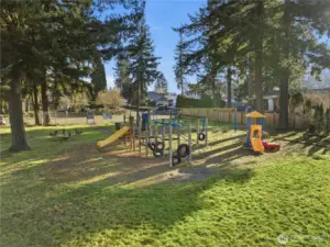 Lots of climbing equipment and area to run and play in your private community park.