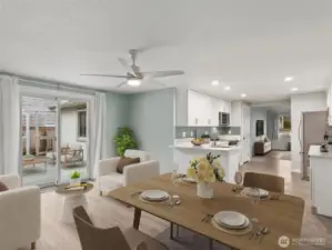 Dining Room. Virtually staged