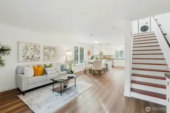 New luxury vinyl plank flooring offers durability and modern style.