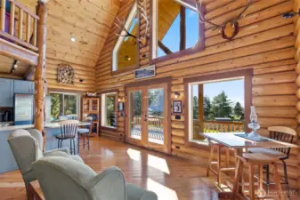 The floor plan is so viricidal you could put the dining area where ever you want or move the living area to another part of this flexible open space floor plan.