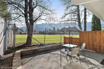Private Patio with Breathtaking Views of Mt. Si.