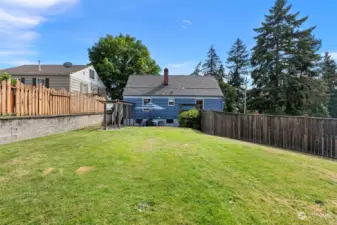 Fully fenced-in backyard!