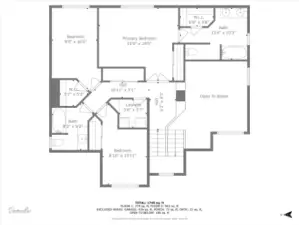 Upstairs Floor Plan and dimensions.