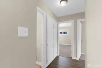 Hallway to bath and bedrooms