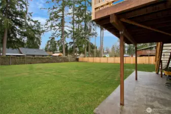 Grass is virtually staged.