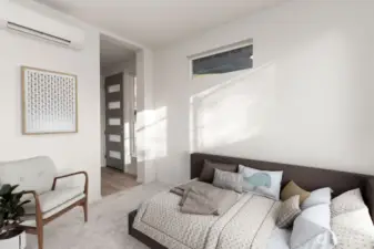 Main floor ADU Bedroom/office. Virtually staged