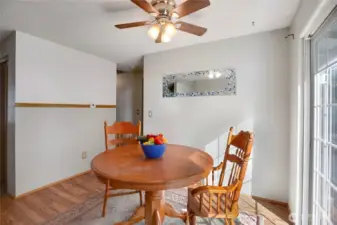 Dining area with easy access to the AMAZING backyard!