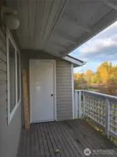 storage closet on balcony