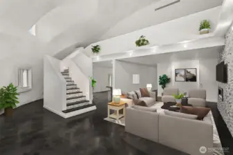 virtually staged entry