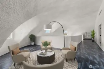 virtually staged loft