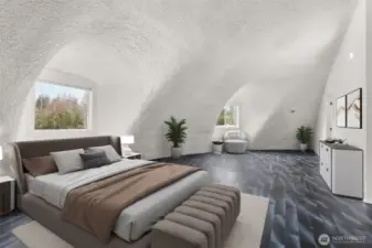 primary bedroom virtually staged