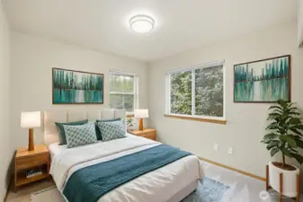 Virtually staged bedroom #1